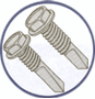 Picture for category #4 & #5 Point Indented Hex Washer Unslotted Self Drilling Screws with Machine Screw Threads