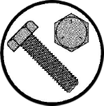 Picture of 1488BHT5 , Grade 5 Hex Tap Bolts