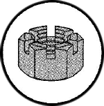 Picture of 101NHS , Slotted Hex Nuts Finished Pattern