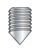 Picture of 0603SSN , Coarse Thread Socket Set Screw Cone Point Plain