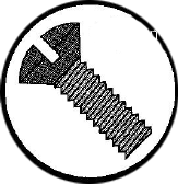 Picture of 0608MSOBR, Oval Slotted Machine Screw with Brown-Painted Head