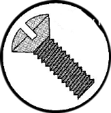 Picture of 0608MSOIV, Oval Slotted Machine Screw with Ivory-Painted Head