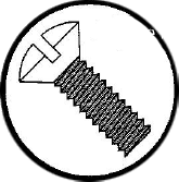 Picture of 0608MSOWH, Oval Slotted Machine Screw with White-Painted Head