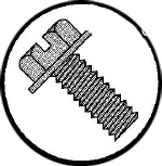 Picture of 0606MSWG , Indented Hex Washer Slotted Grounding Machine Screws