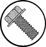 Picture of 0405MW , Indented Hex Washer Unslotted Machine Screws