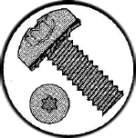 Picture of 0803ETP , Pan Six-Lobe External Sems Machine Screws