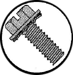 Picture of 0606ESW , Slotted Hex Washer External Sems Machine Screws