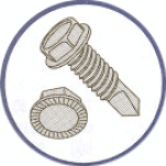 Picture of 141007KWSMS , Serrated Hex Washer Unslotted Self Drilling Screws