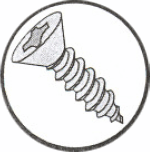 Picture of 0520ABPF , Flat Phillips AB Self Tapping Screws