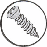 Picture of 0840APO6 , #8 Oval Phillips with #6 Head Type A Self Tapping Screws