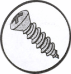 Picture of 0806ABPO6 , #8 Oval Phillips with #6 Head Type AB Self Tapping Screws