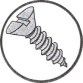 Picture of 0606ABSF , Flat Slotted AB Self Tapping Screws