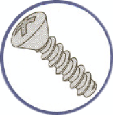 Picture of 0408BPO , Oval Phillips B Self Tapping Screws