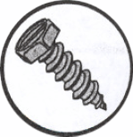 Picture of 0604ABSH , Indented Hex Slotted A Self Tapping Screws