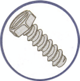 Picture of 0604BSH , Indented Hex Slotted B Self Tapping Screws