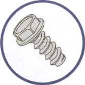 Picture of 0405BW , Indented Hex Washer Unslotted B Self Tapping Screws
