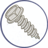 Picture of 0406ABW , Indented Hex Washer Unslotted A Self Tapping Screws