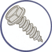 Picture of 0616ABW , Indented Hex Washer Unslotted AB Self Tapping Screws