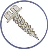 Picture of 1024PSW , Slotted Indented Hex Washer Self Piercing Screws