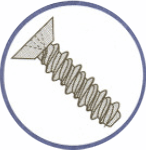 Picture of 0806HPU , Flat Phillips Undercut High-Low Self Tapping Screws
