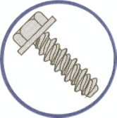 Picture of 0604HW410 , Indented Hex Washer Unslotted High-Low Hardened Self Tapping Screws