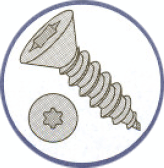 Picture of 1412ABTF , 6 Lobe Flat AB Self Tapping Screws