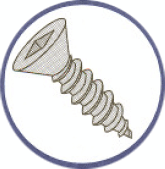 Picture of 0608AQF , Flat Square Recess A Self Tapping Screws