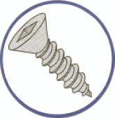 Picture of 0606ABQF, Flat Square Recess AB Self Tapping Screws
