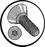 Picture of 0404RTU , Flat Torx® Undercut Genuine Taptite® II Thread Rolling Screws