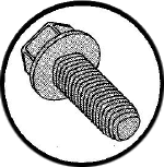 Picture of 1116RW , Indented Hex Washer Unslotted Genuine Taptite® II Thread Rolling Screws