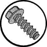Picture of 0606LWI , Indented Hex Washer Unslotted Trilobular 48-2 Thread Rolling Screws